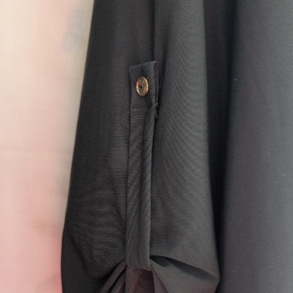 Sophisticated Black Button Down Shirt for Women - Picture 2 of 5